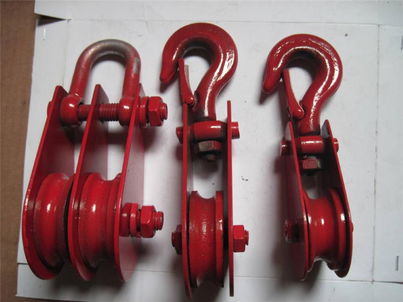 Heavy Duty Double Sheave Snatch Swivel Wire Rope Pulley block (1)